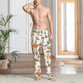 thumbnail image 5 of Uemuo Mushrooms Pattern Men's Wide Leg Palazzo Lounge Pants with Pockets Light Weight Loose Comfy Casual Pajama Pants-Medium, 5 of 9