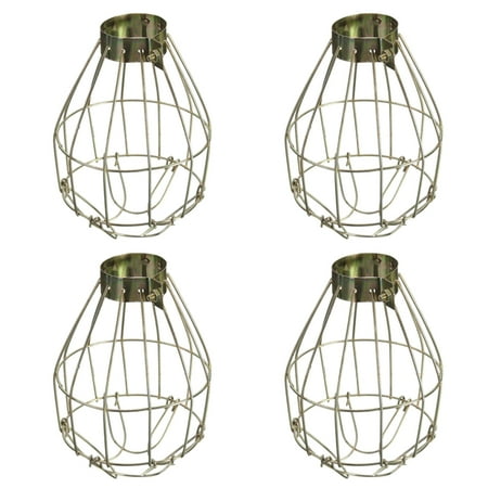 

4pcs Metal Lamp Bulb Guard Clamp Vintage Light Cage Hanging Industrial Lamp Covers Pendant Decor for Home Bar