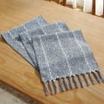 thumbnail image 6 of Zhudiyof Rustic Linen Table Runner, Farmhouse Style Table Runner with Hand-Tassels for Party, Dresser Decor and Dining Room Decorations, Blue, 13"×72", 6 of 6
