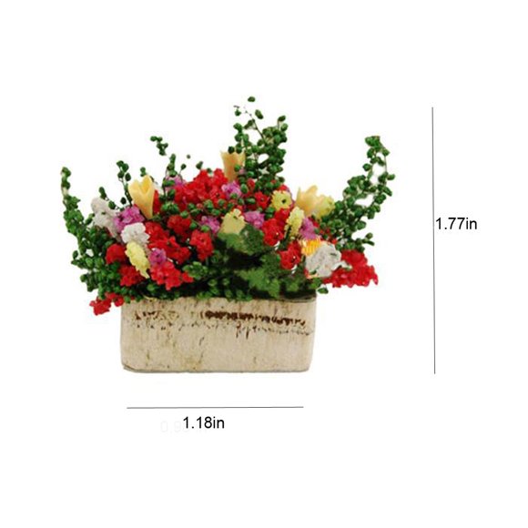 SIfdSeng Jouets pour Bébé Garçon 1/12 Accessoires de Maison de Poupée Miniature Mini Buisson de Fleurs Jouet pour Enfants Bricolage Jardin Mini Jouets pour Tout-Petits Garçons Jouets à Thème de Noël pour Filles
