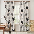 thumbnail image 3 of Rooster Farmhouse Beige Kitchen Curtains Window Panels, Farm Animals Simple Art Modern Insulated Window Treatment Curtain, Grommet Curtains for Bedroom/Living Room/Bathroom, 2 Piece 42"Wx84"L, 3 of 8