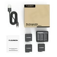 thumbnail image 7 of FLOUREON Camera Battery Charger with Three 1295mAh/3.85V Replacement GoPro 5 Batteries for GoPro Hero 5/6/7 Black, GoPro Hero 2018 and More, 7 of 7