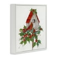 thumbnail image 4 of Stupell Industries Winter Plants & Birdhouse Holiday Painting White Framed Art Prints Wall Art, 12 x 12, 4 of 10
