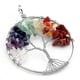thumbnail image 2 of 7 Chakra Gemstone Tree Of Life Natural Tumbled Gemstone Wire Wrapped Crystal Pendant Necklace For Women Jewellery, 2 of 5