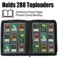 thumbnail image 4 of Toploader Binder, Holds 288 Toploaders, 9-Pocket Ringless Double-Sided Pockets, Waterproof Top Loader Card Storage, 4 of 7