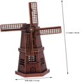 thumbnail image 2 of 3 Sets Windmill Decorative Ornaments Windmill Statue Windmill Shape Decor Rustic Windmill Holland Windmill Decor Windmill Model Windmill Sculpture Bookshelf Desktop Zinc Alloy 3D, 2 of 6