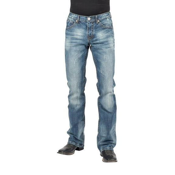 Stetson Western Jeans Men Bootcut Low 31 x 36 Blue 11-004-1014-4082 BU