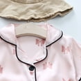 thumbnail image 4 of Baby Girl Outfits Winter Short Sleeve Cartoon Prints Sleepwear Tops Pants Set Boys Pajamas Pink L, 4 of 7