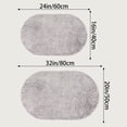thumbnail image 7 of Unique Bargains 2 Pcs Oval Plush Mat Non Slip Washable Rug Light Grey 16" x 24"/20" x 32", 7 of 7