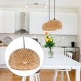 thumbnail image 4 of Miangastore Plug in Cord Pendant Lamp Wicker Rattan Hanging Light with Bamboo Lampshade, 4 of 9