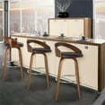 thumbnail image 2 of Hawthorne Collections Tabouret de Bar en Faux Cuir 30 Pouces Marron, 2 of 7