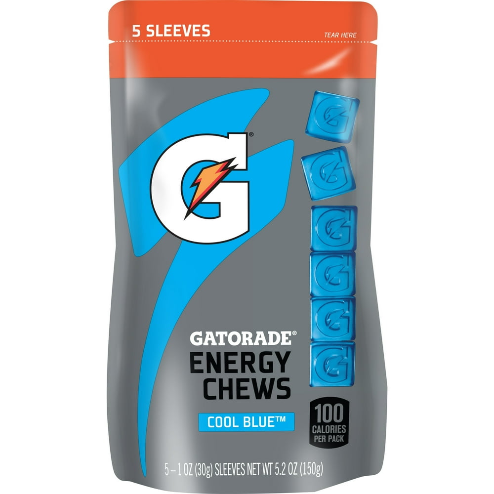 Gatorade Prime Energy Chews, Cool Blue, 1 oz Sleeves, 5 Count Walmart