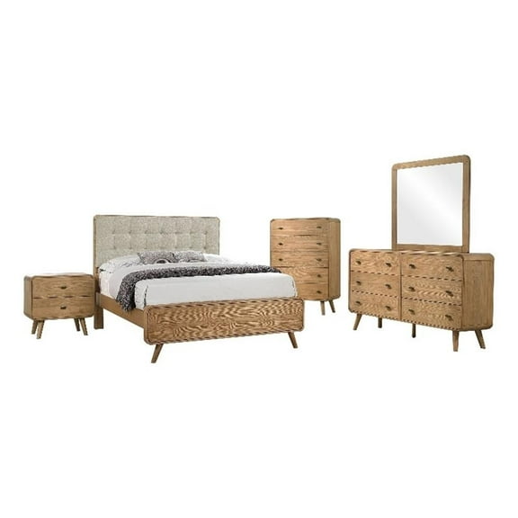 Robyn 5-piece Queen Bedroom Set Light Ash