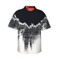 thumbnail image 3 of Daiia Abstract Red Sun Design Hawaiian Shirt for Men Gentle Cotton Regular Short Sleeve Casual-3X-Large, 3 of 9