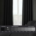 thumbnail image 4 of Essential Black Faux Linen Room Darkening Curtain (1 Panel), Essential Black, 50W X 84L, 4 of 9