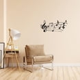 thumbnail image 1 of Greenadscape Mural De Hierro Con De Musical En Color Negro Para Interiores, 1 of 8