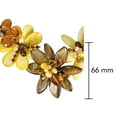 thumbnail image 3 of Natures Beauty Brown and Yellow Agate Stone and Seashell Floral Necklace, 3 of 4