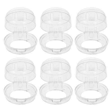 WHAMVOX 6pcs Transparent Gas Stove Knob Covers Child Safety Proof Switch Protective Covers Kitchen Gas Stove Safety For Baby Toddler