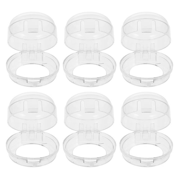 WHAMVOX 6pcs Transparent Gas Stove Knob Covers Child Safety Proof Switch Protective Covers Kitchen Gas Stove Safety For Baby Toddler