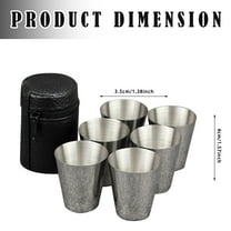 1 Cup Sleeve, 6 Cups Clearance! 6 Pack Stainless Shot Cups 2 Oz Shot Glass Metal Barware Drinking Tumbler for Home Restaurant Tequila Liquor Water Bar Silver