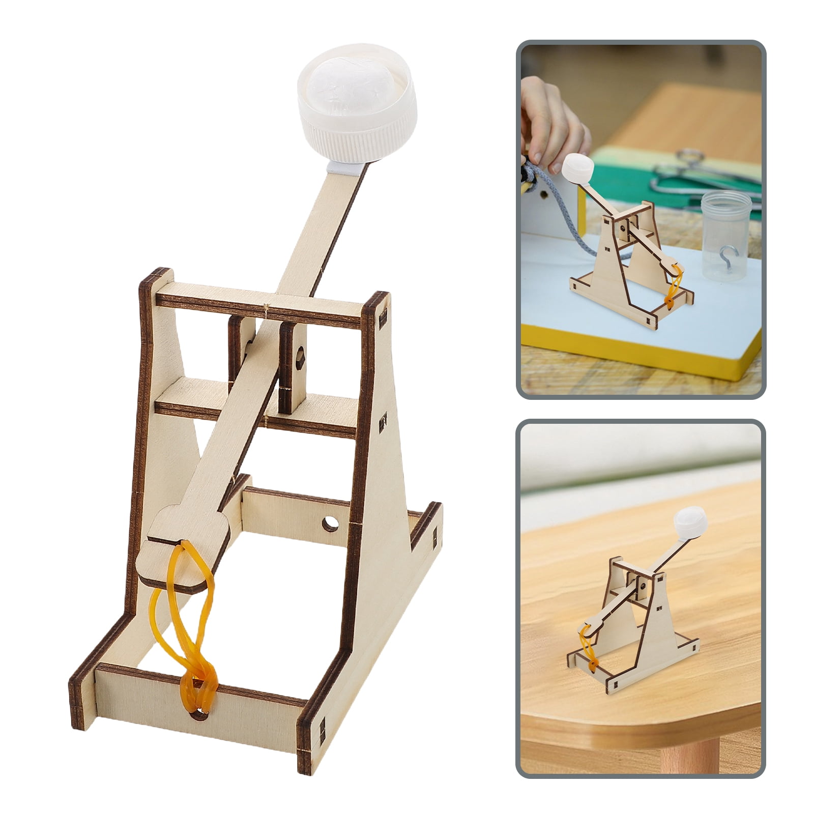 MOVTOTOP Wood DIY Catapult Kit for Kids Khaki Color Family Fun