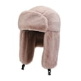 thumbnail image 2 of Dress Choice Plush Aviator Trapper hat Windproof Warm Ski Ushanka Trooper Hunting Cap Hat with Ear Flaps for Women Men, 2 of 8