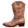 thumbnail image 5 of SheSole Women's Western Cowgirl Cowboy Boots Female Tan, 5 of 7