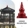 thumbnail image 3 of TABLZONE Chinese Style Gourd Roof Trim Dark Red Plastic Easy Installation Waterproof, 3 of 8
