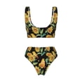 thumbnail image 6 of Rocae Sunflowers And Bird for Bikini Set for Women Two Piece Sexy High Swimsuits Split Crossover Bikini Large, 6 of 9