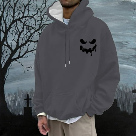 MKLEKYY Cardigan Bleu Homme Mode Décontractée Partie Impression 3D Manches Longues Pull à Capuche avec Cordon