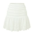 thumbnail image 5 of vigerkar Lace Mini Skirts for Women Y2k Layered Flowy Skirt White, M, 5 of 9