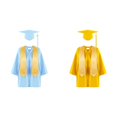 thumbnail image 1 of (2-Pack) Rinsvye Kindergarten Cap Gown Set Graduation Academic Childs Tassel Hat Stole Robe Preschool Photo Shoot Commencement Dress Up Party Outfit, 1 of 7