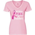 thumbnail image 3 of Inktastic Breast Cancer Awareness We Wear Pink in October Women's V-Neck T-Shirt, 3 of 5