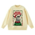 thumbnail image 4 of Byworldtasic Christmas Prints Sweater for Womens Oversized Crew Neck Top Long Sleeve Knit Pullover Sweater, 4 of 6