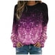 thumbnail image 1 of Sudadera para mujer con estampado de copos de nieve, camisetas, camisetas, sudadera de cuello redondo de manga larga Pompotops gfhjh9239, 1 of 1