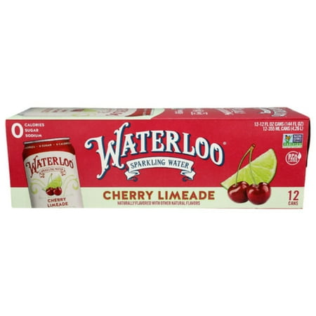 WATERLOO SPARKLING WATER WATER CHRRY LMADE SP 144 FO - Pack of 2 ( Total pack of 24 ) ( BB: Aug 29/2025)