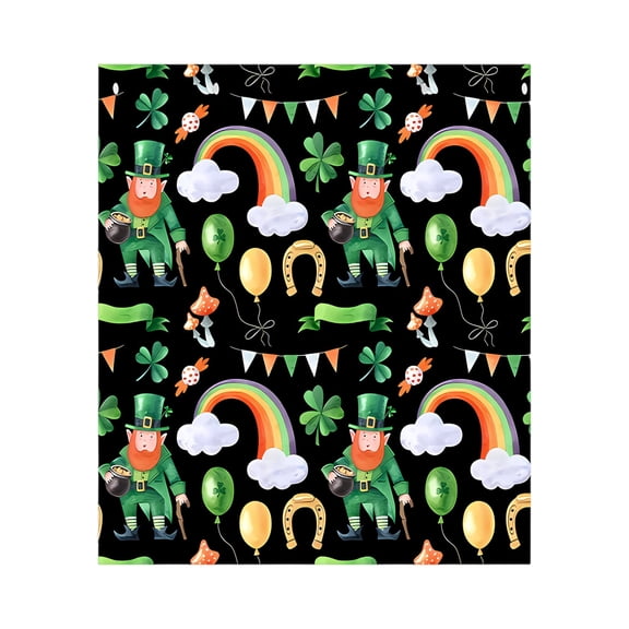 St Patricks Day Shamrocks Throw Blanket, Irish Green Cute Clovers Blankets and Throws, Spring Holiday Sof Blanket for Bed Couch Living Room Sofa, 59" x 29.5" (B)