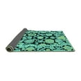 thumbnail image 2 of Ahgly Company Indoor Square Abstract Turquoise Blue Modern Area Rugs, 7' Square, 2 of 4