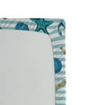 thumbnail image 3 of Ambesonne Nautical Fitted Sheet, Anchor Wheel Starfish, Full Size, Blue and Apricot, 3 of 3