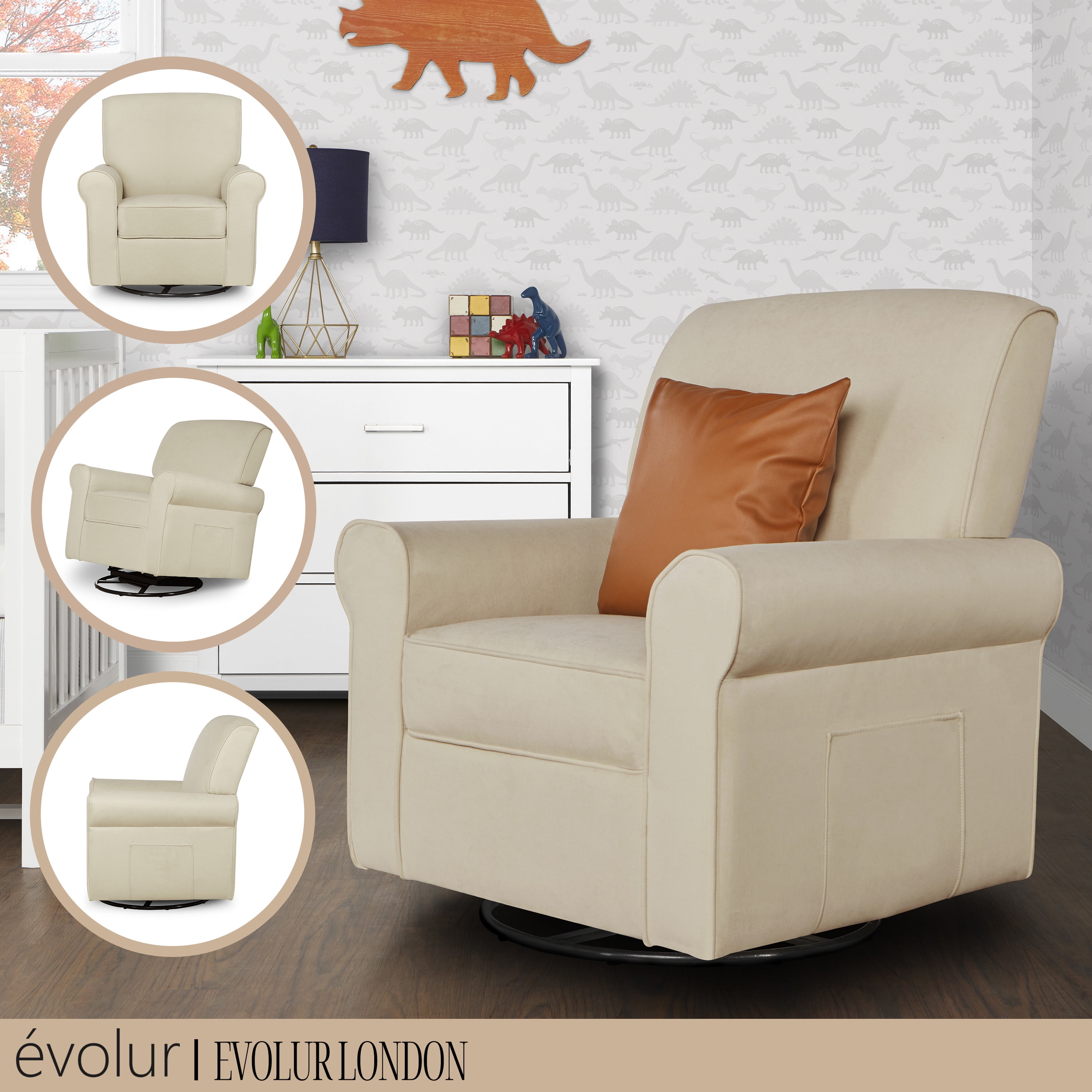 Delta children reston sales glider swivel rocker