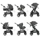 thumbnail image 2 of Sistema de viaje Evenflo Pivot Suite con asiento infantil para automóvil LiteMax con barra antirrebote Devon Grey, 2 of 5