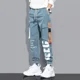 thumbnail image 5 of Pantalones Cargo Apilados Negros Para Hombre Para Hombre Hip Hop Moda Callejera Ropa De Algodón Barata Y2k Talla Grande Largo Más Barato Casual, 5 of 5