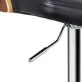 thumbnail image 7 of Bentwood Contemporary Modern Stylish Wood Back Adjustable Swivel Bar Stool with Diamond Quilted Finish Curved Seat and Back, Walnut/Black, 7 of 7