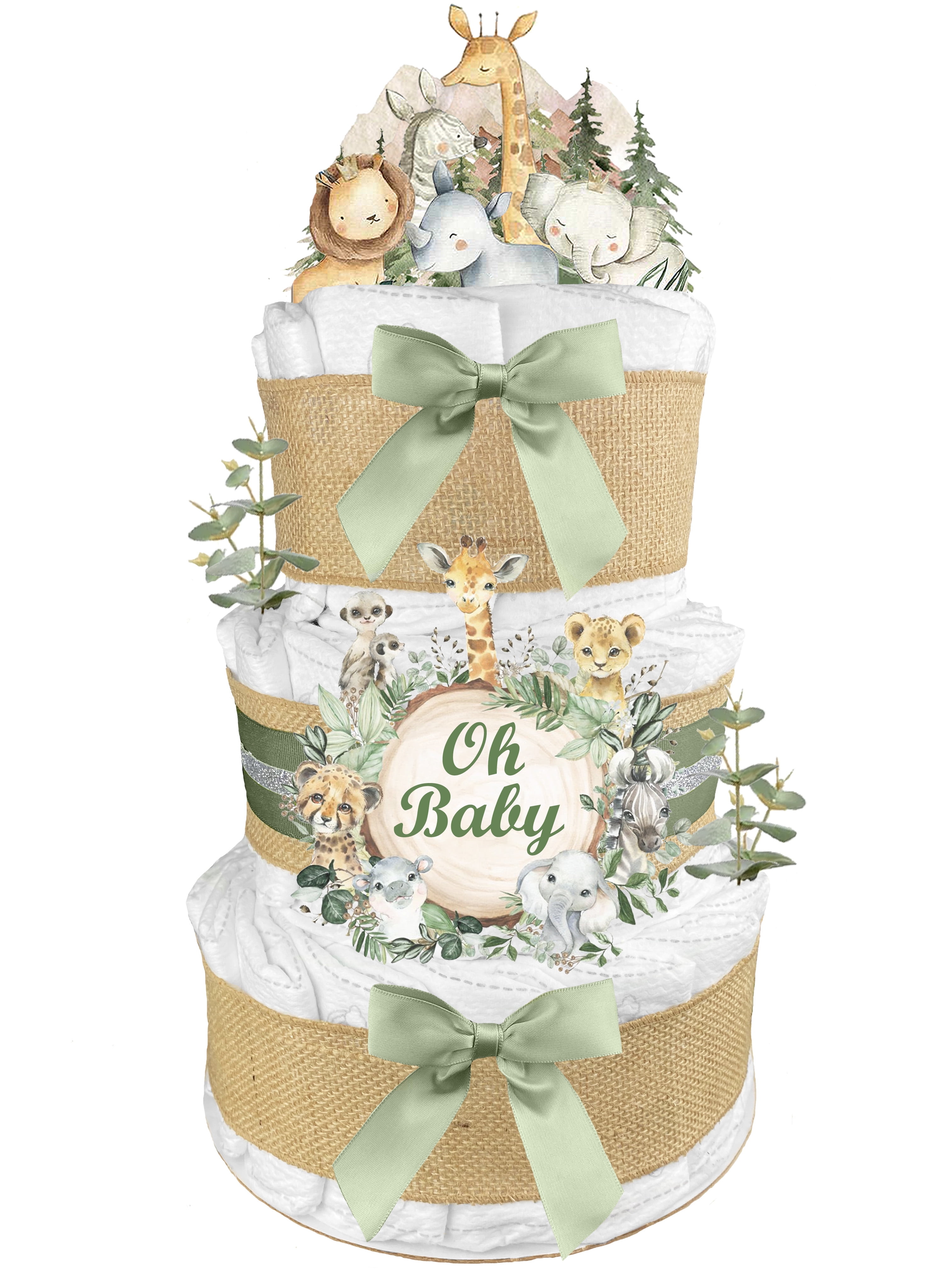 Two-Tier Diaper Cake Pink