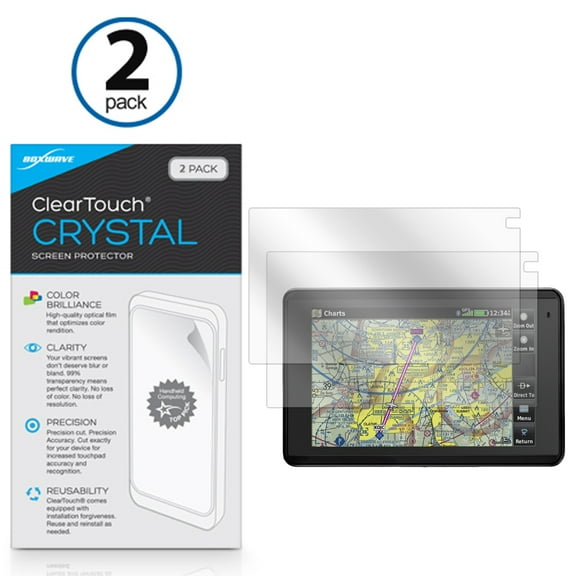 Garmin Aera 660 Screen Protector, BoxWave® [ClearTouch Crystal (2-Pack)] HD Film Skin - Shields From Scratches for Garmin Aera 660