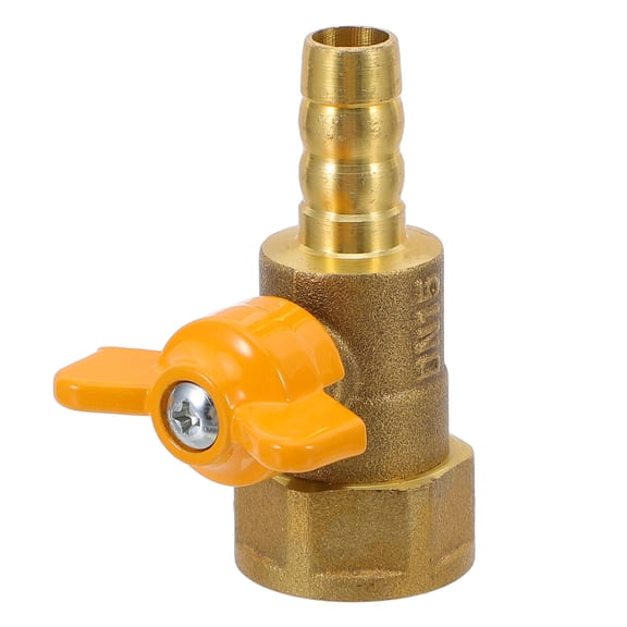 OUNONA Durable Copper Gas Shut Off Valve with Butterfly Handle for Plumbing and Camping Stove