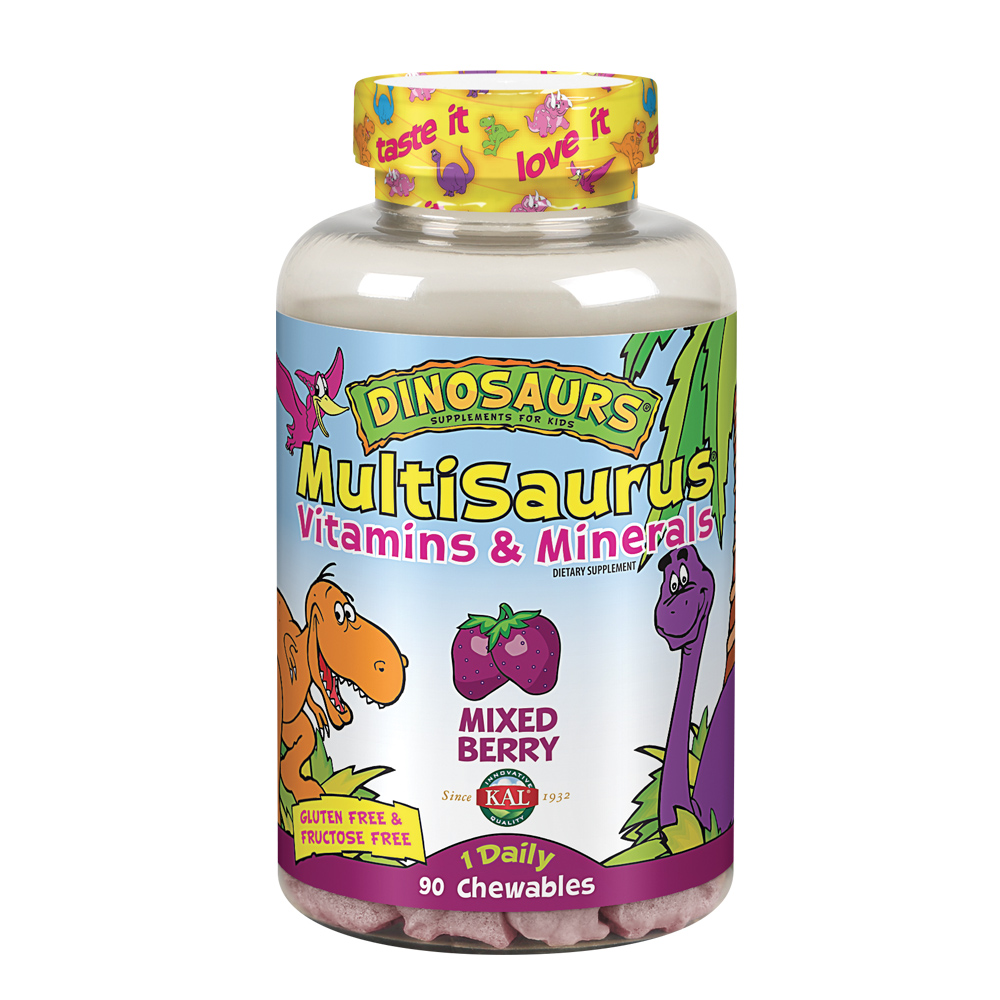 KAL Kids MultiSaurus Vitamins & Minerals Mixed Berry Flavor