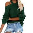 thumbnail image 2 of RKSTN Sweaters for Women Off-the-shoulder Sweater Loose And Winter Long-sleeved Sweater Fall Sweaters, 2 of 7