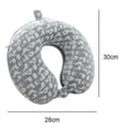 thumbnail image 2 of Funda de almohada de lactancia, gris y blanca con estampado de estrellas y conejos, se adapta perfectamente al cojín de lactancia, 2 of 5
