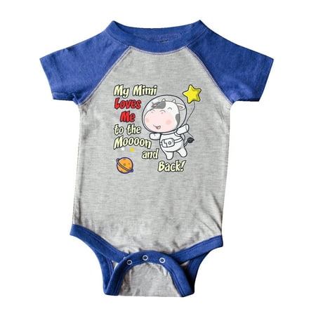 

Inktastic My Mimi Loves Me Cow Astronaut Gift Baby Boy or Baby Girl Bodysuit
